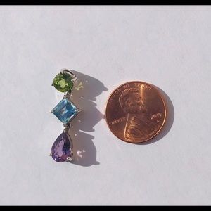 Amethyst, Peridot, Topaz Charm